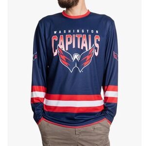 Calhoun NWT Washington‎ Capitals Long-Sleeve Performance Loose Fit Rash Guard XL
